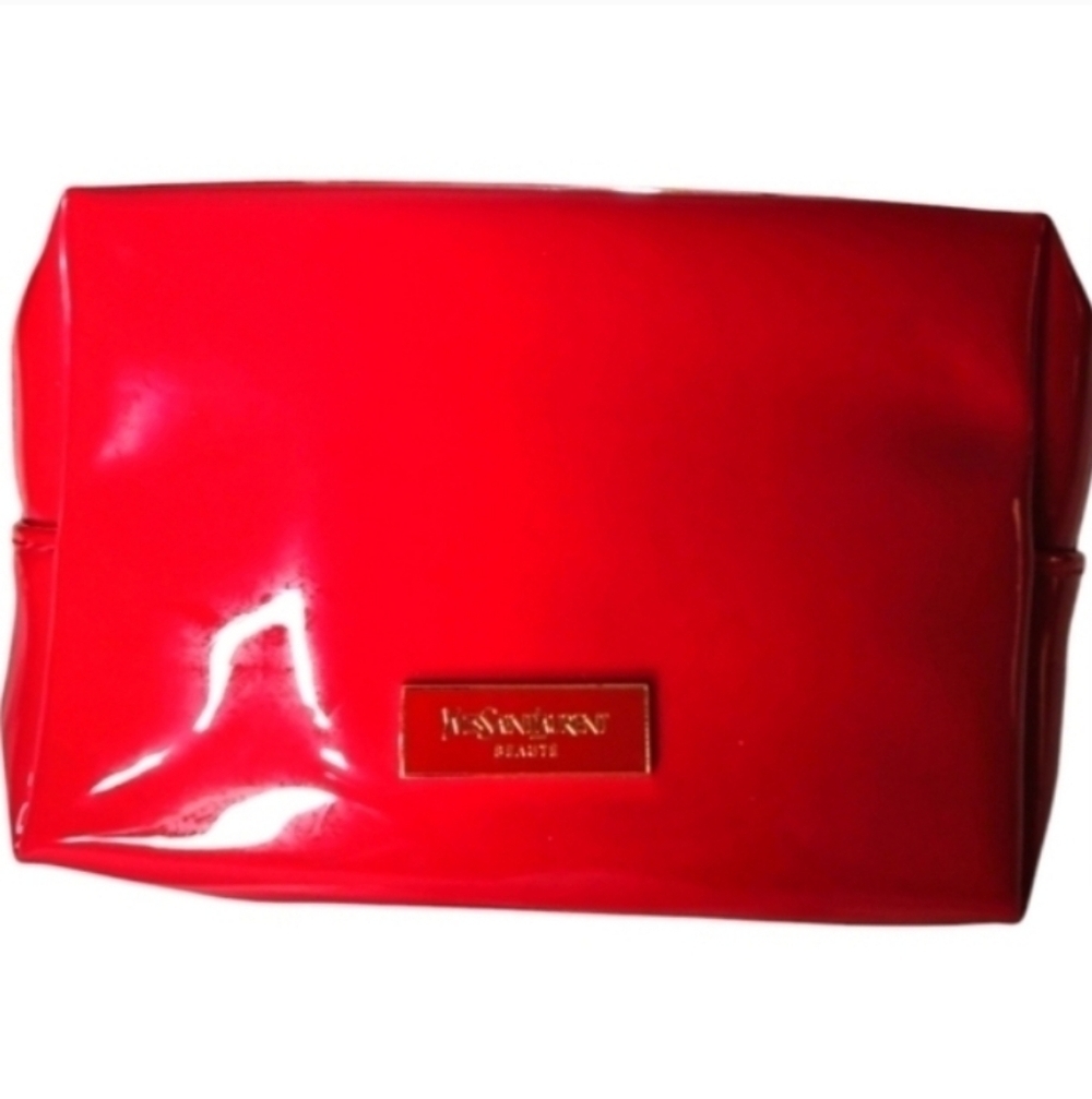 Yves Saint Laurent Red Cosmetic Bag Gold Zipper GWP - Picture 14 of 14